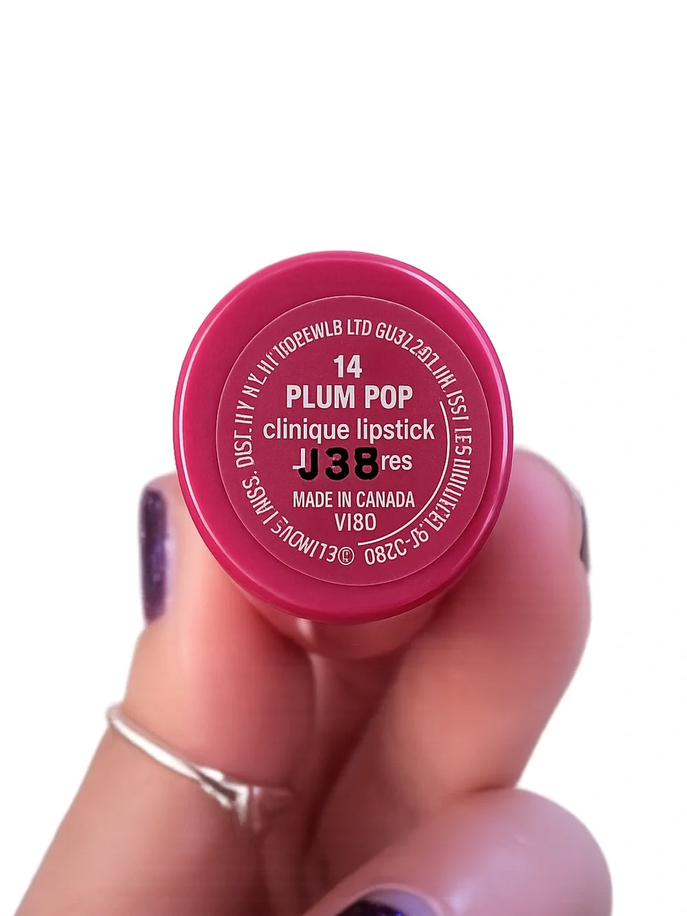 NWOB Clinique Plum Pop #14 Lipstick Full Size Pink Moisturizing Lip Color